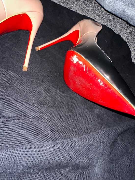 Christian Louboutin Kate 100 Patent Black-Nude Ombré - Picture 2 of 8